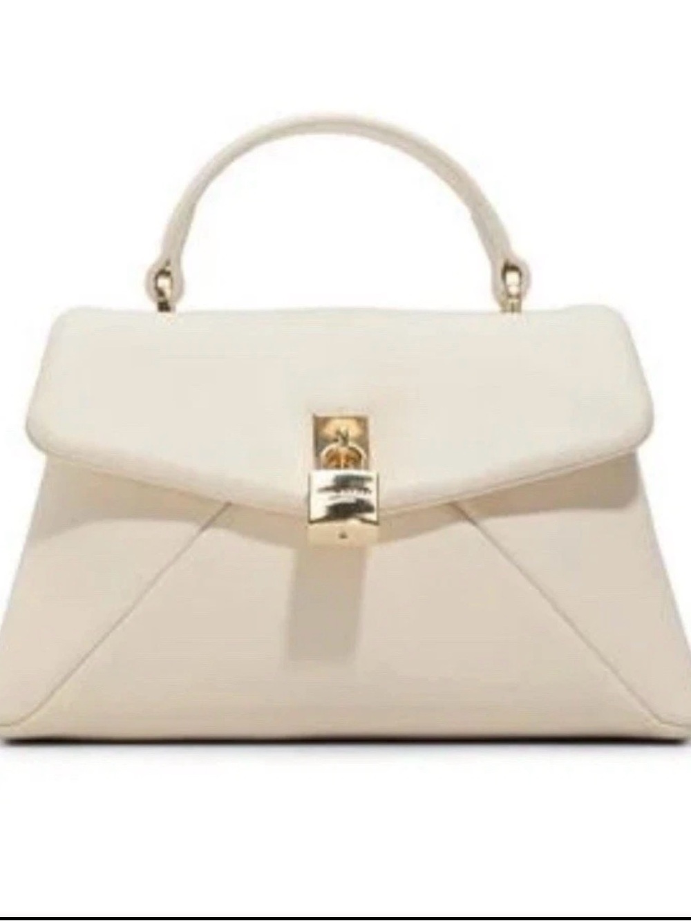 Ted Baker London Cream Structured Top-Handle Satchel